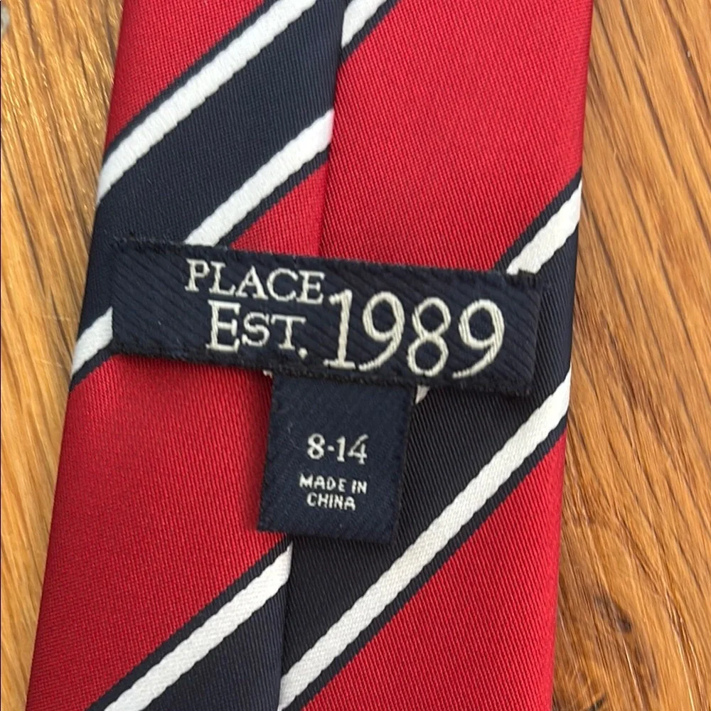 The Children's Place Red and Black Striped Tie